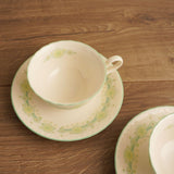 Noritake Lace trim bone china tea cup & saucer set|則武喱士浮雕骨瓷高足茶杯