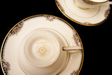 Noritake Trim bone china tea cup & saucer set|葡萄金彩骨瓷茶杯