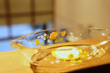 Pyrex clear glass baking dish|昭和印花玻璃小焗盤