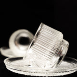 SOGA clear glass cup & saucer set|十草紋玻璃茶杯套裝