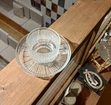SOGA clear glass cup & saucer set|十草紋玻璃茶杯套裝