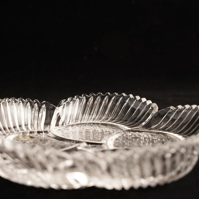 HOYA Plum Blossom Crystal Glass Plate｜保谷梅花型水晶玻璃小皿