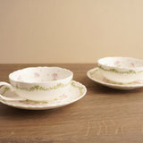 HOYA Floral trim bone china tea cup & saucer set｜保谷小花圈骨瓷茶杯