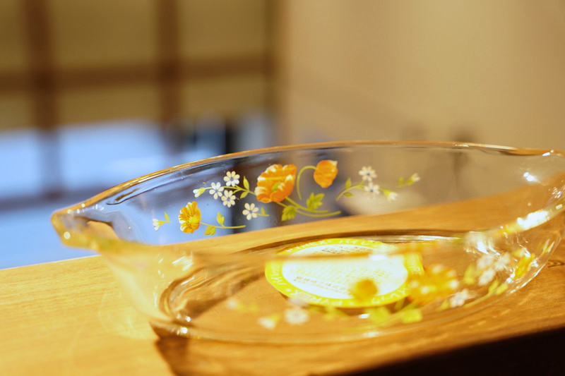 Pyrex clear glass baking dish｜昭和印花玻璃小焗盤