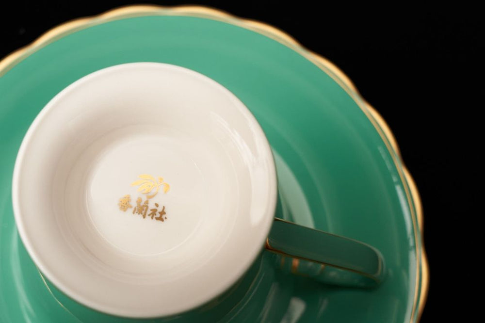 2146 香蘭社　創立百周年記念　小皿　2客　金彩 オールド香蘭社 金襴手花輪皿 色絵鉢 菓子器 飾り皿 金直し 直径